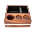 thumbnail image 6 of Miumaeov 58mm Espresso Knock Box and Tamping Station, Coffee Machine Accessories Wooden Tool Storage Boxs for Tamper, Distributor and Portafilter (Walnut Patchwork Color), 6 of 12