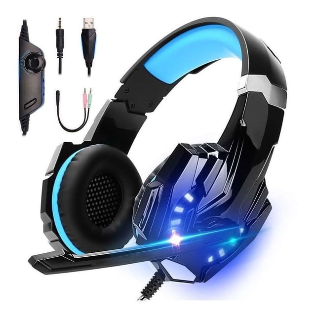 Auriculares Gamer OEM Kotion Each G9000 con Micrófono y Luces Led Manos Libres Diadema