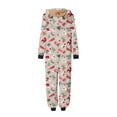 thumbnail image 4 of Odeerbi Matching Family Christmas Pajamas Sets Parent-Child Xmas Warm Hooded Jumpsuit Printed Home Wear Set Loungewear Sleepwear Jammies for Mom, 4 of 6