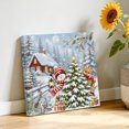 thumbnail image 3 of Canvas Wall Art, Christmas Snowman Framed Canvas Prints for Living Room Bathroom, Winter Forest Farmhouse Winter Fox Gallery Wrapped Wall Decor for Home Office, Gifts, 12"x12" Ship Next Day, 3 of 9