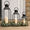 Black-Set of 3 20" 15.7" 12", variant on Decorative Metal Lanterns Indoor Outdoor Candle Holder For Porch Patio Fireplace Floor Weddingmas Fall Holiday Farmhouse Table Centerpiece (antique Set Of 3 20" 15.7" 12")