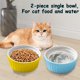 thumbnail image 5 of Laklulu 2 cuencos de cerámica para gatos, comedero para mascotas, cuenco de alimentación de comida y agua para gatitos y cachorros, 5 of 5