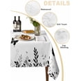 thumbnail image 2 of Black Spring Botanical Table Cloth, Waterproof Tablecloth for Rectangle Tables, Weeping Eucalyptus Butterfly Reusable Washable Fabric Table Cover for Restaurant Kitchen Dining Tables 60"x120", 2 of 9
