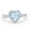 Aquamarine, variant on Halo Twisted Infinity Heart Engagement Women Ring Lab Created White Opal 925 Sterling Silver