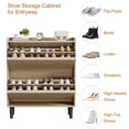 thumbnail image 6 of Shoe Storage Cabinet with Flip Drawers, Wood Hidden Shoe Storage with Adjustable Shelf, Freestanding Narrow Slim Shoe Organizer for Front Door Entrance, Living Room, Hallway, Bedroom, 6 of 7