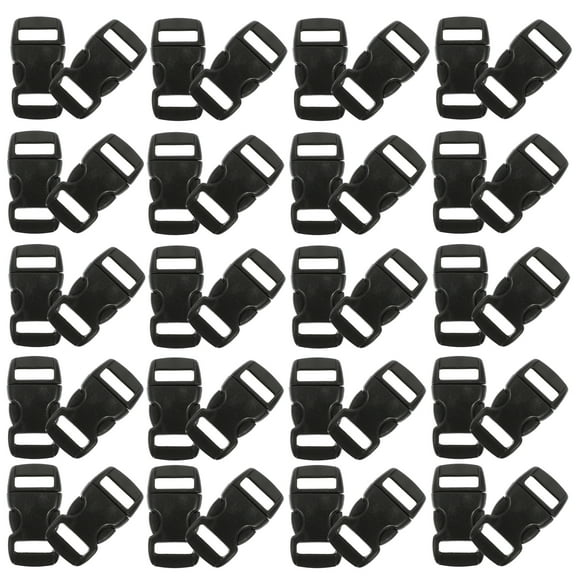 100Pcs Adjustable Buckles Side Release Buckles Multi function Plastic Buckles Supplies