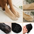 thumbnail image 4 of Jtbuh XLY Lace No Show Liner Socks for Women, Ladies Low Cut Socks Invisible Summer Thin Sock, Lightweight Lace Trim, 4 of 6