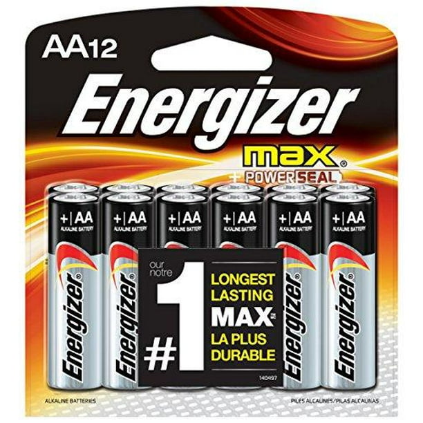 Energizer Batteries Alcalines E91BW12EM Max AA (Pack de 12))