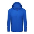 thumbnail image 4 of Men's Summer Running Windbreaker Hooded Jacket - Lightweight Polyester Spandex Quick-Dry Outdoor Exercise Coat, 4 of 8