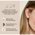 thumbnail image 2 of THE PEARL SOURCE Round White Freshwater Real Pearl Earrings in AAAA Quality for Women - 14k Gold Stud Earrings | Hypoallergenic Earrings with Genuine Cultured Pearls, 10.0-10.5mm, 2 of 6