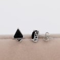 thumbnail image 3 of Uloveido Mens Earrings Studs Black Crystal for Men and Women White Gold Plated Jewelry with Cubic Zirconia Stone Y333, 3 of 6