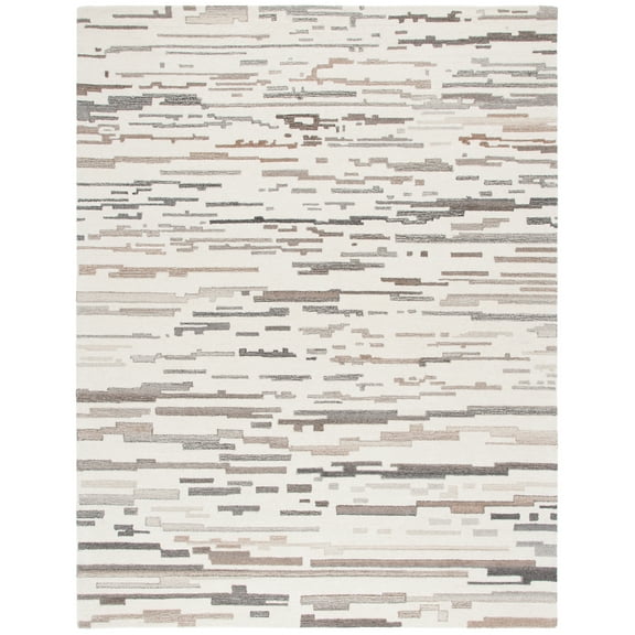 SAFAVIEH Ebony Salvador Geometric Area Rug, Ivory/Gray, 8' x 10'
