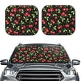 thumbnail image 2 of Xecao Sweet Red Cherry for Foldable Car Sun Shades (2-Pack) offer sun protection with an easy-fold design for convenient windshield shading., 2 of 7
