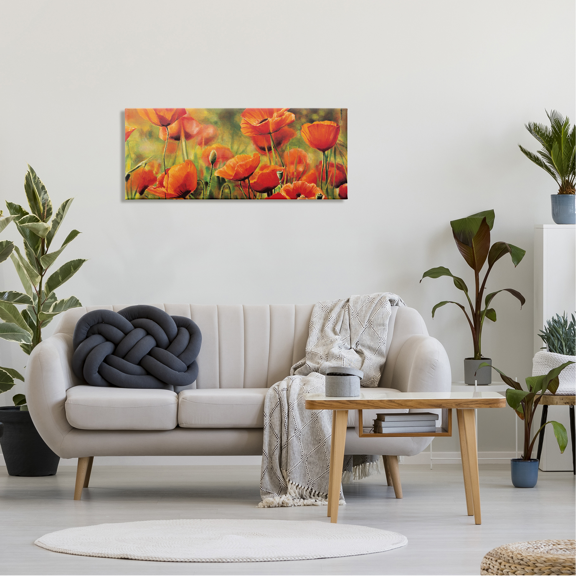 Stupell Wild Poppy Flowers Spring Blooms Botanical & Floral Painting Gallery Wrapped Canvas Print Wall Art