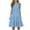 Sky Blue, variant on NaWent Womens Dress Fashion Holiday Summer Casual Solid Color Sleeveless Flowy Party Beach Dress Sky Blue M