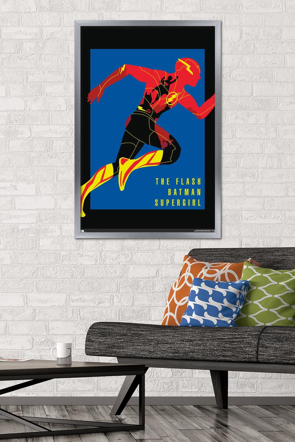 DC Comics Movie The Flash - Heroes Wall Poster, 22.375" x 34" Framed