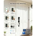 thumbnail image 4 of Veise Wifi Fingerprint Smart Deadbolt Lock with Handle Set, Keyless Entry Front Door Keypad Lock, App Remote Control, Matte Black, 4 of 9