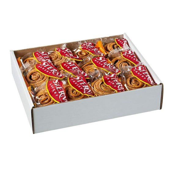 Cinnamon Buns Breakfast Pastry | 18 Cookies Individually Wrapped | Cinnamon Rolls Snack Cakes | Coffee Snacks | On the Go Snacks for Kids & Adults | Holiday, Parties | 36 oz Sterns Bakery