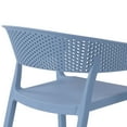 thumbnail image 6 of WestinTrends Playa Outdoor Modern Stackable Plastic Resin Patio Dining Armchair (Set of 2), French Blue, 6 of 13