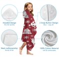 thumbnail image 7 of Red Christmas Tree and Deer Pattern Hooded Bath Towel，60"x35" for Ages 3 To 12 Kids, Quick Dry Lightweight Soft Microfiber Hood Beach Towel Cover Up for Kids, 7 of 7