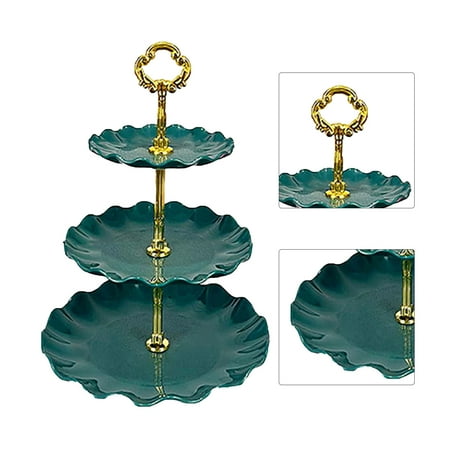 

Nordic 3 Layer Fruit Plate Tray Plastic 3 Tier Cake Stand Holiday Party Dessert Tray
