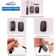 thumbnail image 4 of Car Key Fob Cover Fit for Range Rover Sport Evoque LR4 Jaguar XF XJ XJL F-pace 5 Buttons TPU Soft Key Shell Case Smart White Car Key Protector with Bling Leather Keychain,1,Black, 4 of 6
