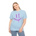 thumbnail image 4 of Purple outline smiley face t shirt Unisex Heavy Cotton Tee, 4 of 8