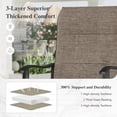 thumbnail image 3 of Sophia & William 5 Piece Outdoor Patio Dining Set 42" Round Metal Table and Padded Swivel Textilene Chairs Set, 3 of 11