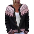 thumbnail image 1 of Jindong Cardigan Tricoté Confortable à Imprimé Floral en Peluche pour Femmes, 1 of 4