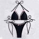 thumbnail image 3 of Traje de baño de 2 piezas para mujer, trajes de baño para mujer, traje de baño de dos piezas para mujer con encaje y lazo, bikini, conjunto de traje de baño de dos piezas para mujer, 3 of 6