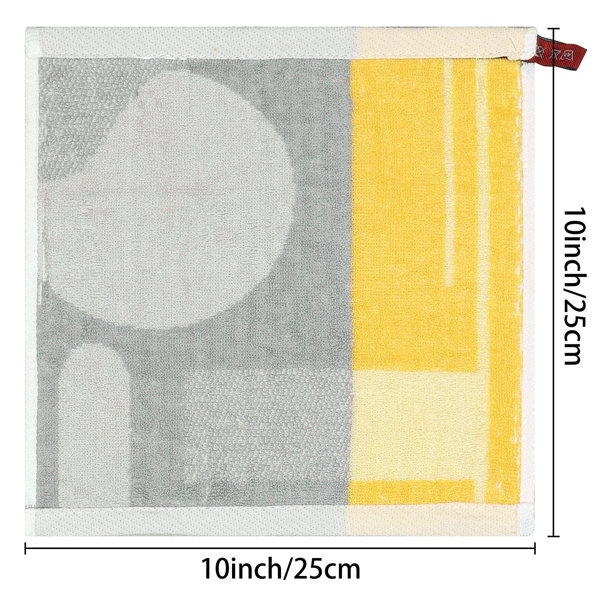 Unique Bargains Cotton Cleaning Cloths Soft Absorbent Dishes Kitchen Towels 10" x 10" Yellow 10pk