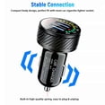 thumbnail image 2 of 38W USB Car Charger Dual QC3.0 Fast Charging Cigarette Lighter Charging Voltage Meter Tablet Compatible Phone With Adapter Mobile Fast Light F4F1, 2 of 5