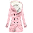 thumbnail image 2 of HTNBO Womens Winter Coats Outerwear Ladies Fleece Jackets with Hood Long Coats for Cold Weather Terra and, 2 of 4