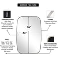 thumbnail image 2 of ANDY STAR Brushed Nickel Bathroom Mirror, Large 24x36" Brushed Nickel Metal Framed Oblong Wall Mirror, Modern Nickel Oval Vanity Mirror, 2 of 9