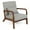 Grey, variant on Costway Modern Accent Chair Leisure Armchair with Rubber Wood Frame & Lumbar Pillow Gray