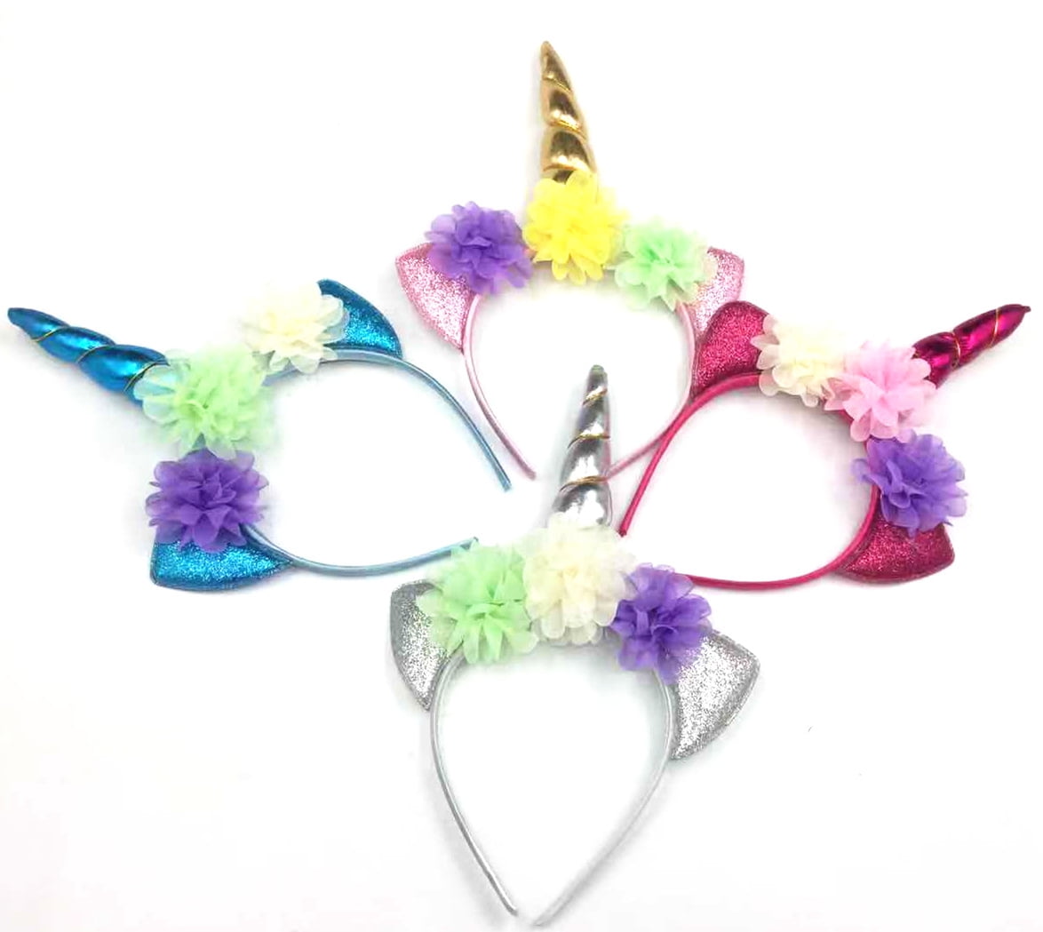 Unicorn Favors Headbands Unicorn Party Supply Girls Hair Accessories Light Up 12
