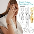 thumbnail image 2 of 6Pcs 2 Colors Fold Over Clasp Cubic Zirconia Necklace Bracelet Extenders Silver & Golden Foldover Extension Clasp Set for Jewelry Extender, 2 of 9