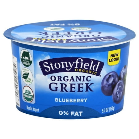 Stonyfield Organic Blueberry Nonfat Greek Yogurt, 5.3