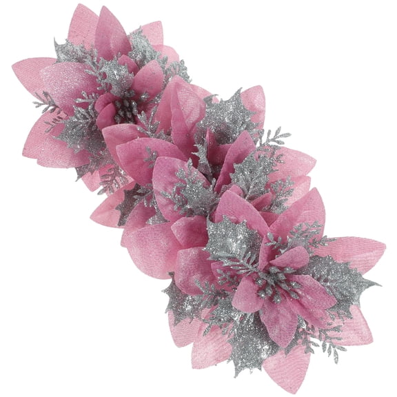 PENIKOKO Artificial Poinsettia Flowers for Outdoor Use, Lightweight Christmas Floral Decorations, Holiday Party Decor, Festive Arrangement