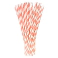 thumbnail image 2 of Paper Straws 100 Pack Coral Striped Biodegradable Paper Straws Disposable Drinking Straws for Party Desserts Beverages Cocktails Baby Showers Weddings Pack of 100, 2 of 9