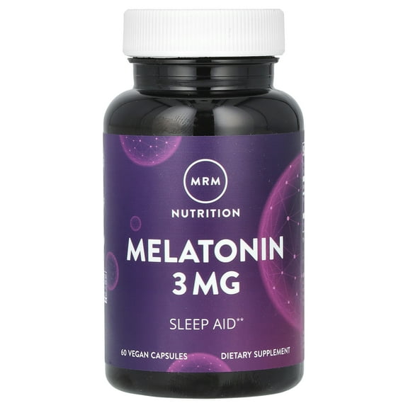 MRM Nutrition Melatonin, 3 mg, 60 Vegan Capsules
