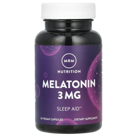 MRM Nutrition Melatonin, 3 mg, 60 Vegan Capsules