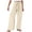 Light Yellow, variant on KPOPLK Ladies Pants with Pockets Linen Women Petite Length Loose Cotton Solid Trousers Pants Wide Leg Pants for Women for Beach Vacation Day to Night Everyday Wear Size S,Light Yellow