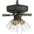 thumbnail image 2 of Craftmade  52" Pro Plus 104 Ceiling Fan - 52 Flat Black/Satin Brass w/ White/Washed Oak Blades, 2 of 14
