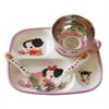 Panda Superstore PS-BAB166802011-HIROCO00898 4 Piece Lovely Cartoon Unbreak & Heat Insulation Baby Dinnerware Sets, Pink - Plastic