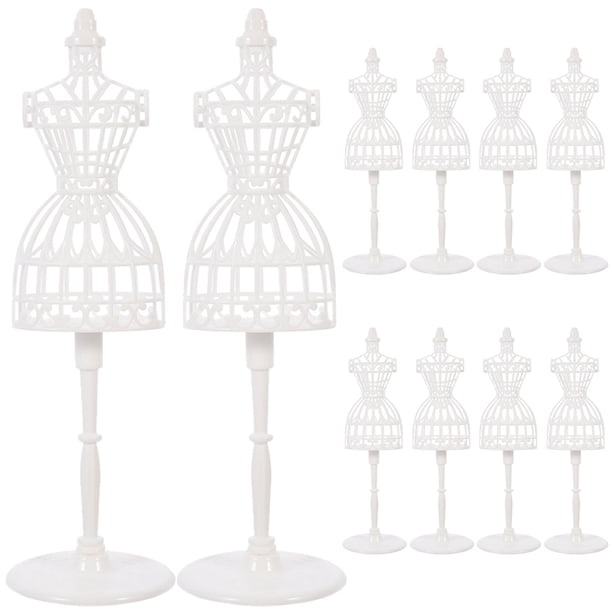 10 piezas de maniquí de ropa para muñecas, soportes para exhibición de vestidos de muñecas, soportes para modelos de vestidos de muñecas