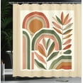 thumbnail image 3 of Ambesonne Monstera Shower Curtain, Boho Mid Century Abstract, 69"Wx70"L, Dark Rust Beige Green, 3 of 4