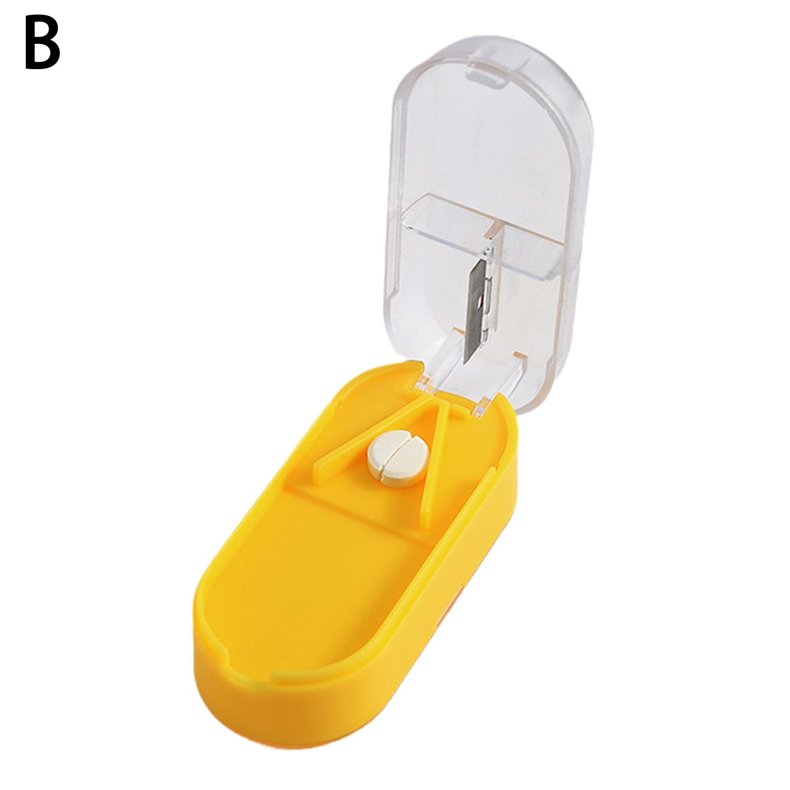 Medicine Pill Cutter Box Pill Cutter Splitter Cut Half Storage Box D5S9