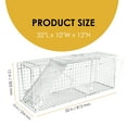 thumbnail image 2 of Collapsible Animal Trap Cage 32"x12"x10" Humane Catch and Release Steel Cage Foldable, 2 of 8