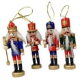 thumbnail image 1 of 4 piezas de adornos de Cascanueces de Navidad, marionetas de Cascanueces, decoración del hogar de madera para regalos, estante, de Navidad,, 1 of 9